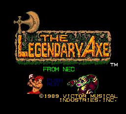 The Legendary Axe Title Screen
